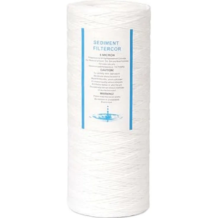 naturewater PPW-10A 5 µ Baumwollfilter Kartusche, 254 mm (10 Zoll) für Umkehrosmoseanlagen, präzise Filtration gegen Schmutzpartikel