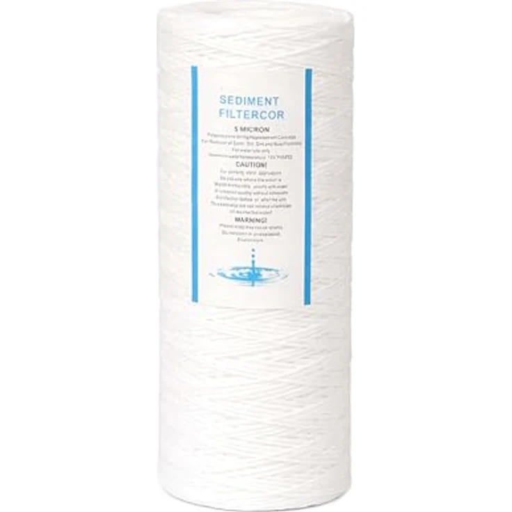 naturewater PPW-10A 5 µ Baumwollfilter Kartusche, 254 mm (10 Zoll) für Umkehrosmoseanlagen, präzise Filtration gegen Schmutzpartikel – Bild 1