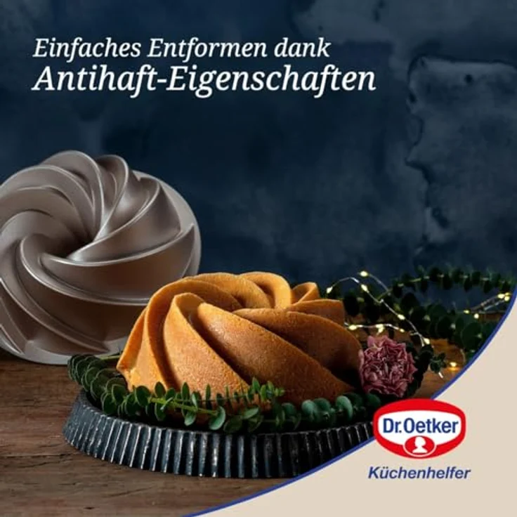 Dr. Oetker Back-Kunst Twist Gugelhupf- Back- Form Durchmesser 22cm (2552) Aluguss – Bild 6