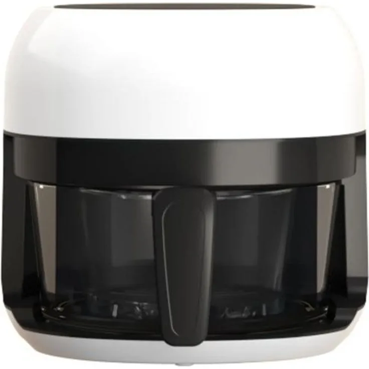 Sponge Air Fryer 4L, Heißluftfritteuse mit Kunststoff- und Glasgehäuse, weiß, 1000 W