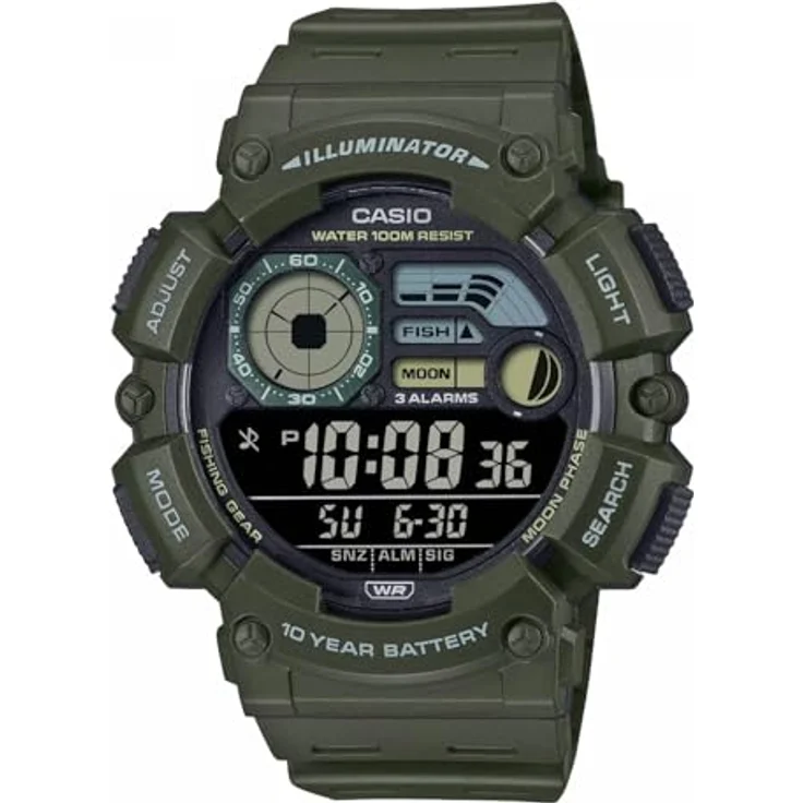 Casio Armbanduhr WS-1500H-3BVEF Grün Digitaluhr Sportuhr 50 mm – Bild 2