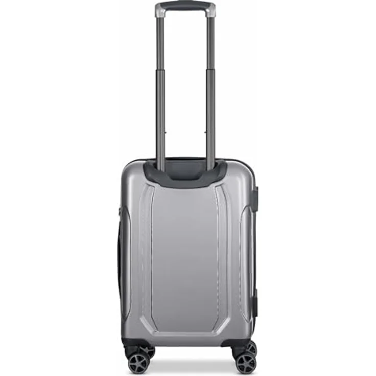 bugatti Valencia Handgepäck Koffer | Cabin Max Trolley 4 Rollen, arretierbarer Griff, Kreuzpackgurt | 38 cm x 24 cm x 55 cm, Schwarz – Bild 3