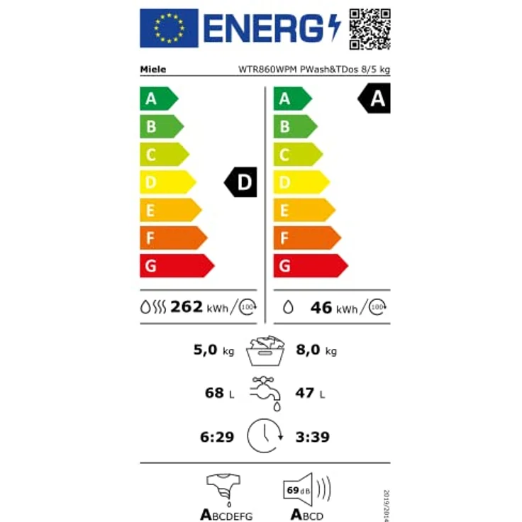 Miele WTR860WPM, Waschtrockner, Energieeffizienzklasse D, Standgerät, Breite 59,6 cm, Geräuschemissionsklasse A – Bild 10