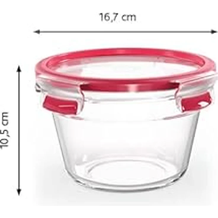 emsa Frischhaltedose CLIP & CLOSE Glas, 0,9 Liter, rund – Bild 3
