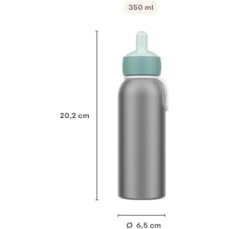 Mepal Thermoflasche Flip-up Campus Little Dutch, isolierte Edelstahl Trinkflasche für Kinder, 350 ml, 9 Stunden heiß & 12 Stunden kalt, BPA-frei, Forest Friends – Bild 4