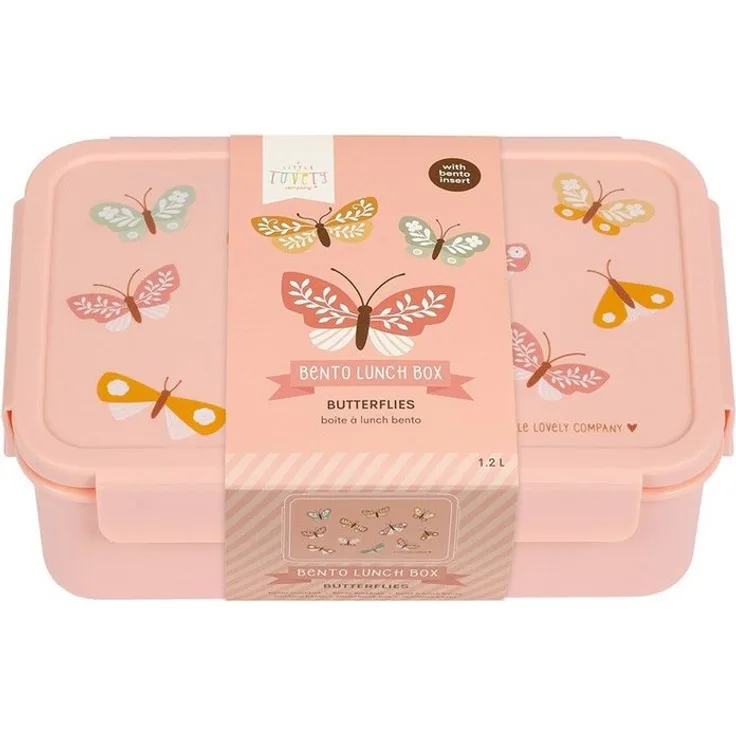 A Little Lovely Company Lunchbox Bento Lunchbox, PP, Luftdichter Verschluß, Mit herausnehmbarem Unterteilungsfach, Farbenfrohes Design
