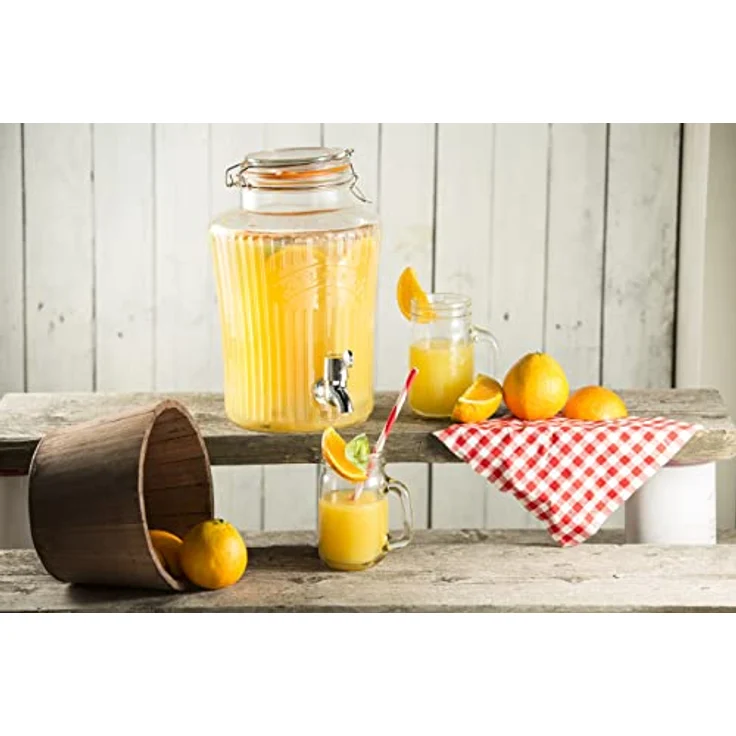Kilner Vintage Getränke-Spender, durchsichtig, 19 x 25 x 30 cm, 5 Liter – Bild 8