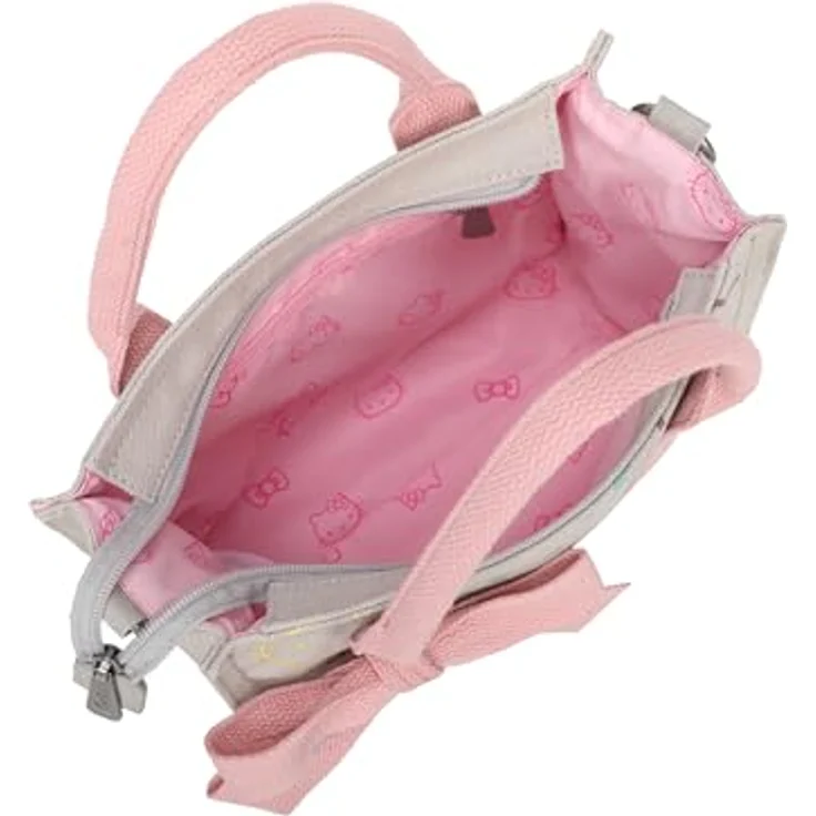 Fritzi aus Preußen Hello Kitty Canvas Handtasche, beige, 26 cm x 9 cm x 21 cm, 100% Polyester – Bild 3