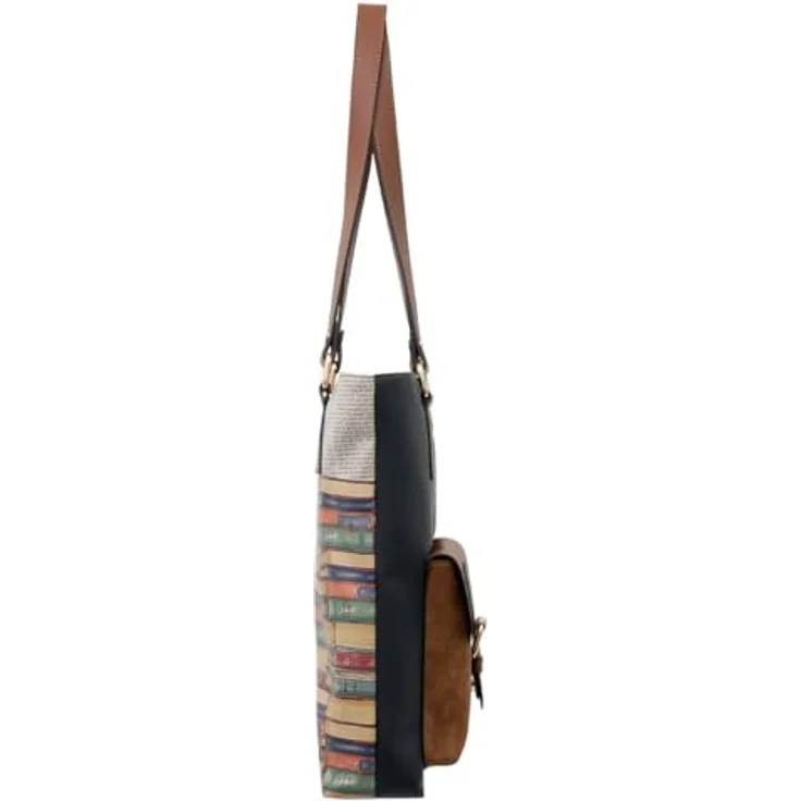 DOGO Multi Pocket Bag Shopper-Tasche The Wise Owl, Handgefertigt aus hochwertigem Lederimitat, OneSize – Bild 4