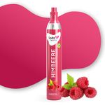 SodaTASTE Himbeere - CO2-Tauschzylinder, zuckerfrei für bis zu 60l gesprudeltes Wasser mit Geschmack