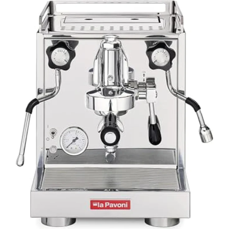 La Pavoni New Cellini Classic, Semiprofessionelle Espresso-Kaffeemaschine LPSCCS01EU, 1400 W, Edelstahl, mit Drehventilen, Dampf- und Heißwasserlanze – Bild 2