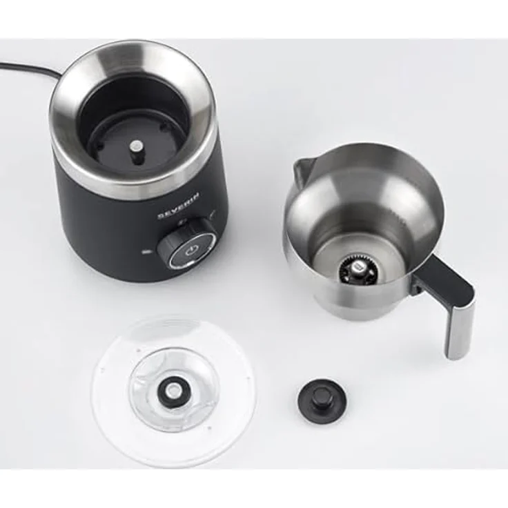 Severin SM 3585 Induktions-Milchaufschäumer Spuma 500 (ca. 500 W, ca. 500 ml, 360°-LED Leuchtring, Schokoladenfunktion, spülmaschinengeeigneter Milchbehälter) – Bild 5