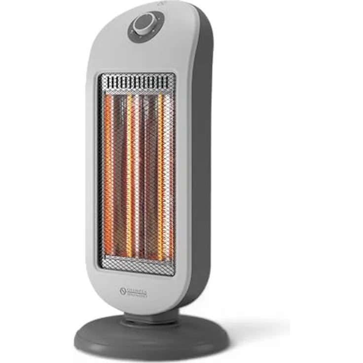Olimpia Splendid Carbon Twist, Infrarot-Heizlüfter mit 1200 W, Karbonfaser-Technologie, Grau, Drehregler mit Oszillation – Bild 1