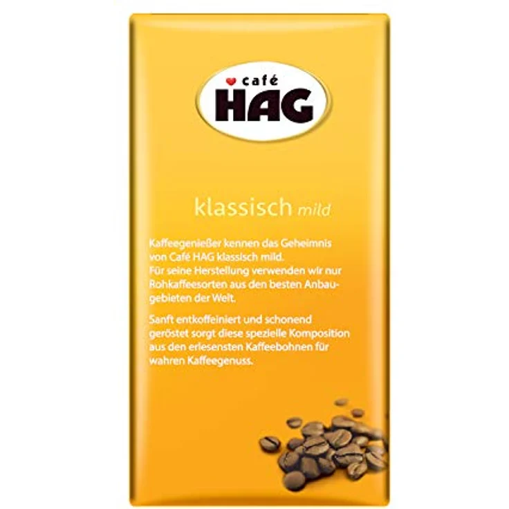 Cafè Hag Klassisch mild, Vollmundiges Aroma, Entkoffeiniert, Filter-Kaffee, 500g, 4031787 – Bild 3