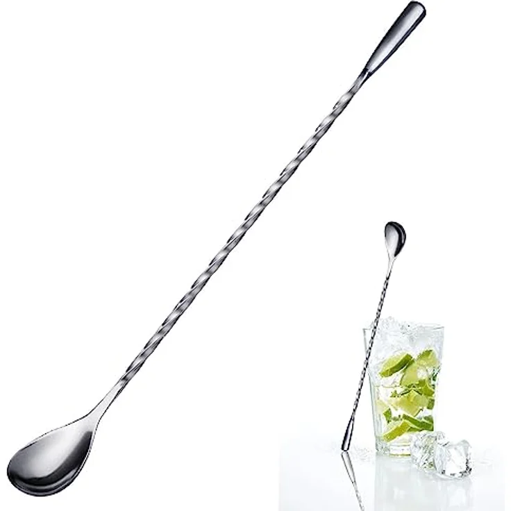 Westmark Barlöffel James – praktisches Bar-Zubehör zum Mixen von Cocktails, hochwertiger Spiral-Löffel für leckere Longdrinks, langer Stiel – Edelstahl 18/8 – Bild 2