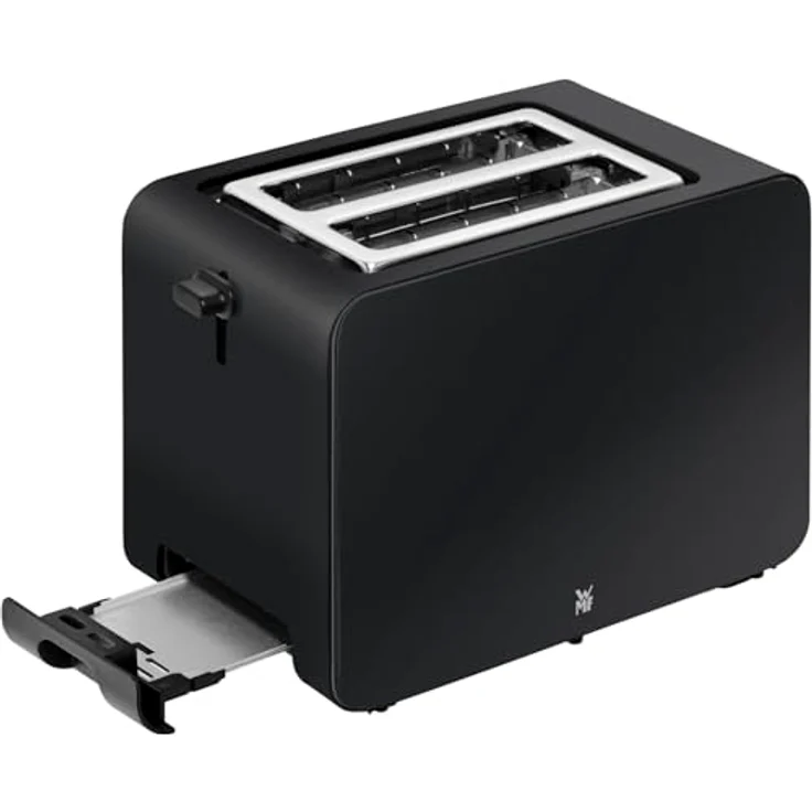 WMF Stelio Toaster 2 Scheiben Edelstahl, Doppelschlitz Toaster mit Brötchenaufsatz, Bagel-Funktion, 7 Bräunungsstufen, 900 W, schwarzmatt – Bild 4