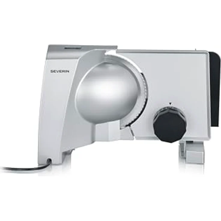 Severin AS3917, Allesschneider mit RSG Solingen Rundmesser, stufenloser Schnittstärke bis 23 mm, 130-Watt-Motor, Grau – Bild 7
