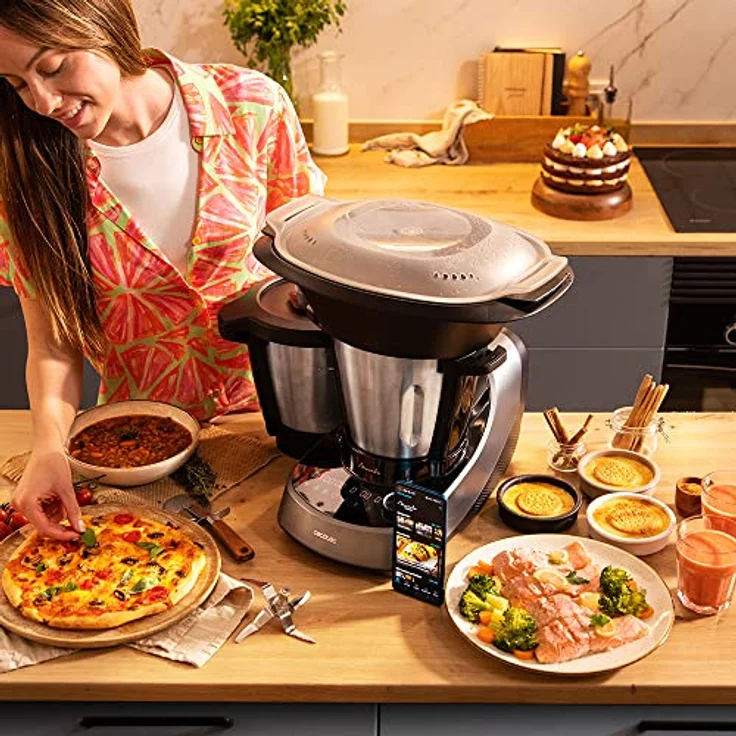 Cecotec Multifunktions-Küchenroboter Mambo 11090 Habana, 1600 W, 37 Funktionen, App, Waage, Antihaftbeschichtete Habana-Kanne, 3,3-Liter-Edelstahlkanne, Spülmaschinenfest, Rezeptbuch, Zubehör – Bild 2
