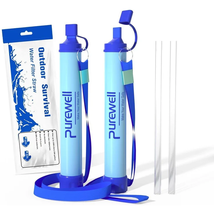 Purewell Trinkwasserfilter, 0,01 μm Ultrafeinfilter mit 1500 Liter Kapazität für Outdoor & Survival