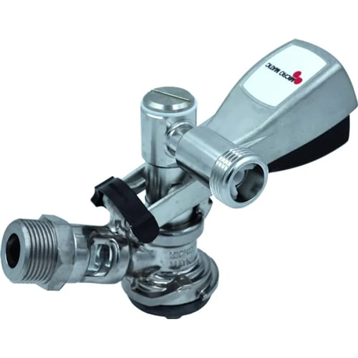 Micro Matic Korb - Zapfkopf Micro-Matic, Edelstahl und zinn-nickel-beschichtet, Thekenanstich mit individueller Etikettengestaltung – Bild 1