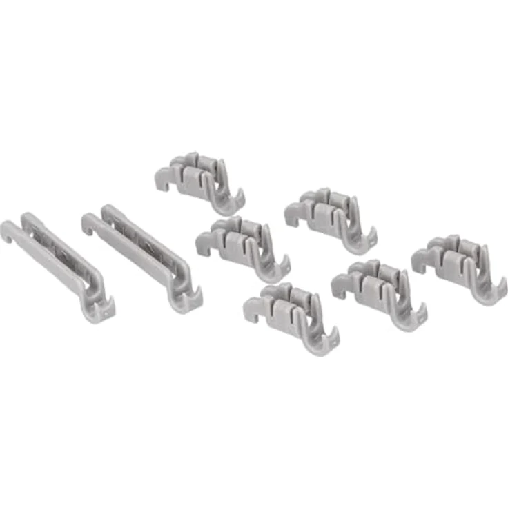 LUTH Premium Profi Parts Lager für Klappstachelreihe, Befestigungsset Klammern, grau, kompatibel mit Bosch Siemens 611472 00611472 für Geschirrspülmaschine Unterkorb – Bild 3