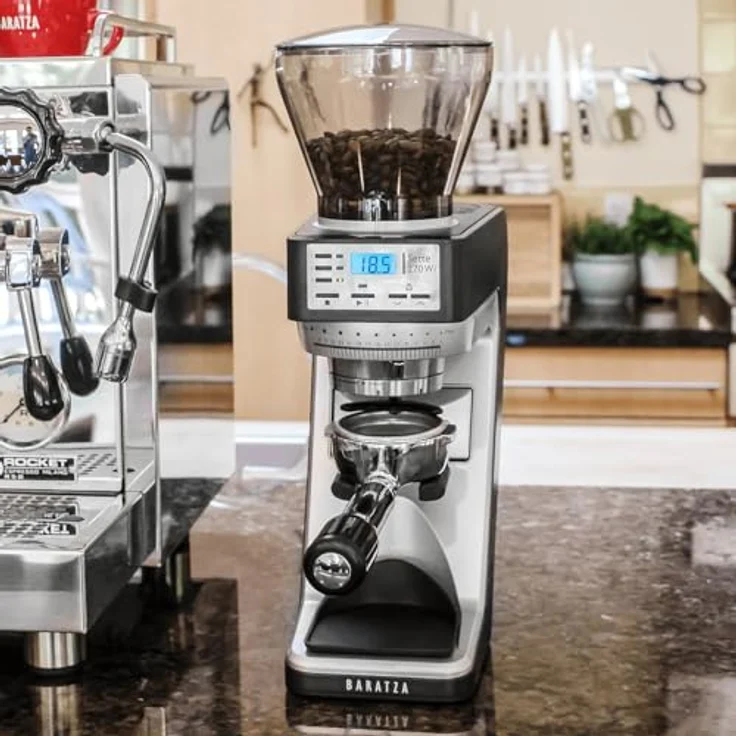 Baratza Sette 270 Wi elektrische Kaffeemühle, 400g Bohnenbehälter, Stahl-Kegelmahlwerk, 280 Watt, schwarz-silber – Bild 5