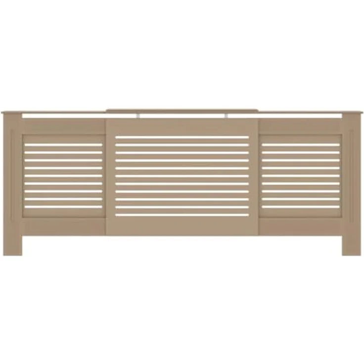 vidaXL MDF Heizkörperverkleidung, einstellbar von 142-205 cm, modernes Lattenrost-Design, robust und langlebig – Bild 7