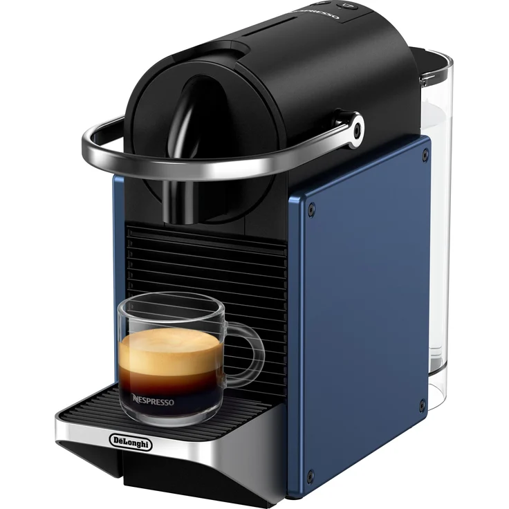 Nespresso De'Longhi Pixie Dunkelblau EN127.BL, Kaffeekapselmaschine mit schnellem Aufheizsystem und 19-bar-Hochdruckpumpe
