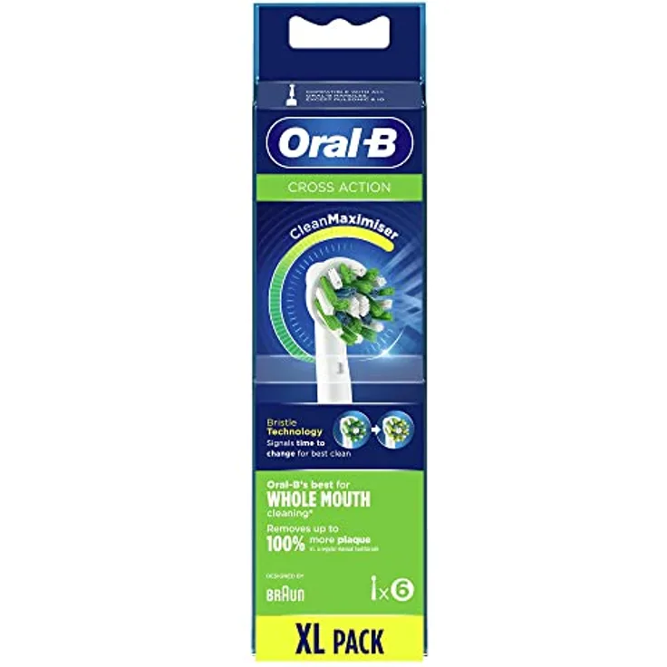 Oral-B Crossaction Set mit 6 Bürsten mit CleanMaximiser-Technologie, 6 Stück