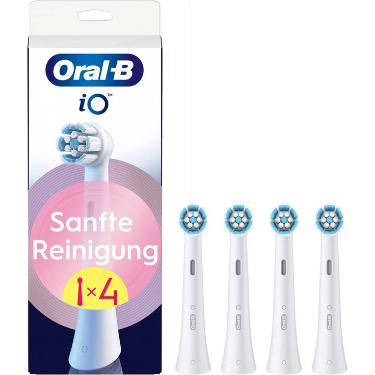 Oral-B Aufsteckbürsten Oral-B iO Sanfte Reinigung, fortschrittliche Plaque-Entfernung, für empfindliches Zahnfleisch, 2er Pack, weiß – Bild 1