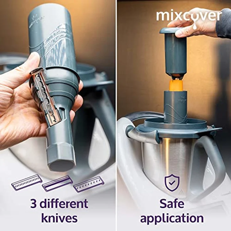 mixcover verbesserter Spiralschneider Gemüsenudeln herstellen mit Ebook Rezeptheft kompatibel mit Vorwerk Thermomix TM6 oder Vorwerk Thermomix TM5 Gemüsepasta Gemüsehobel GemüseStyler – Bild 4