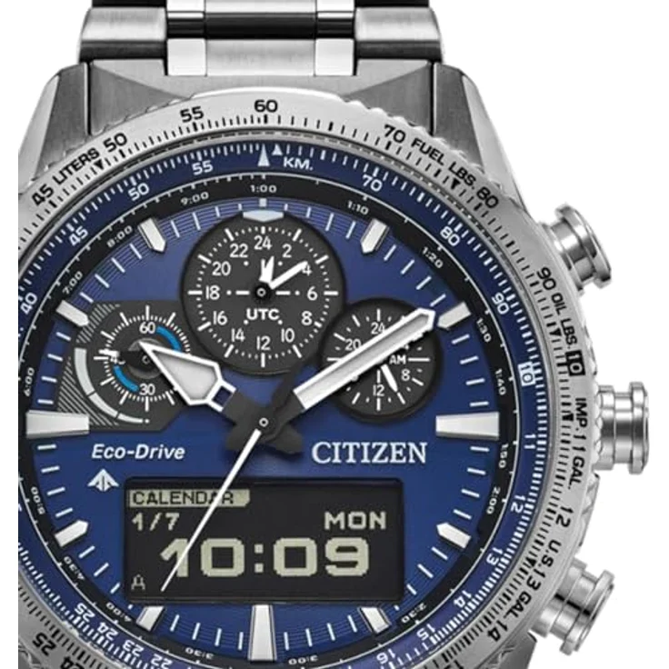 Citizen JV2000-51L Promaster Skyhawk, Edelstahl Solar Herrenuhr mit blauem Zifferblatt, 20 ATM wasserdicht – Bild 2