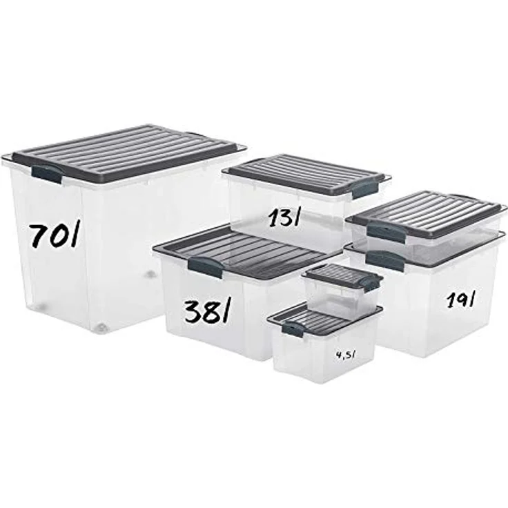 Rotho Compact Aufbewahrungsbox 4,5l mit Deckel, Kunststoff (PP recycelt) BPA-frei, grün, A5/4,5l (27,0 x 18,5 x 15,0 cm) – Bild 2