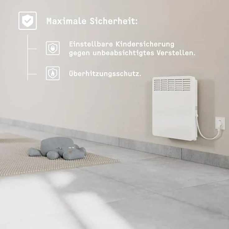 Stiebel Eltron Wand-Konvektor CNS 300 Trend, für ca. 30 m², 3 kW, LC-Display, Wochentimer, Offene Fenster Erkennung, 236530, Konvektor – Bild 4