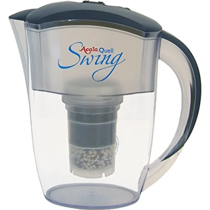 Wasserfilter AcalaQuell® Swing | Anthrazit | Aktivkohle Wasserfilter | Höchste Filterleistung - mehrschichtig | BPA u. BPB frei | ReNaWa® - Technology | Kreiert köstliches, wohltuendes Wasser – Bild 1