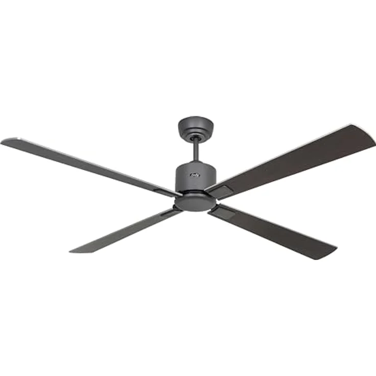 CASAFAN Eco Neo III, Energiespar Deckenventilator mit Fernbedienung, WiFi, 152 cm, basaltgrau, Wendeflügel Wenge - silbergrau – Bild 1