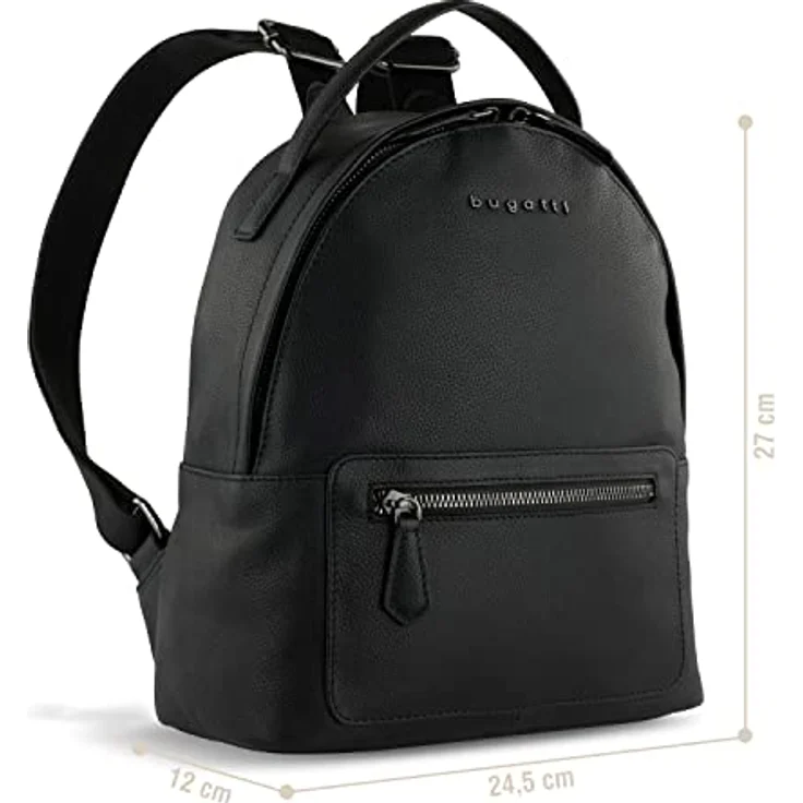 bugatti Bella City Rucksack, 28 cm, schwarz, aus 100% Polyurethan – Bild 2
