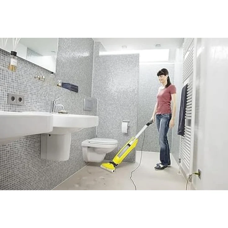 Kärcher FC 5 Cordless Elektrischer Bodenreiniger zum Wischen mit Saugfunktion (Flächenleistung je Tankfüllung: 60 m², waschbare Mikrofaserwalze, flexibles Drehgelenk) – Bild 4