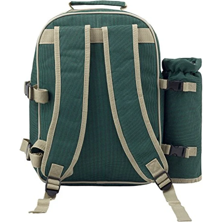 Mit Picknickdecke Grün und Picknickdecke  anndora Picknickrucksack 2 Personen 15 tlg. Zubehör und Picknickdecke grün beige – Bild 5