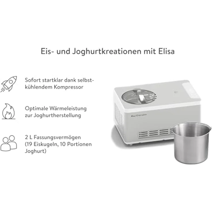 Eismaschine & Joghurtbereiter Elisa 2 – Bild 3