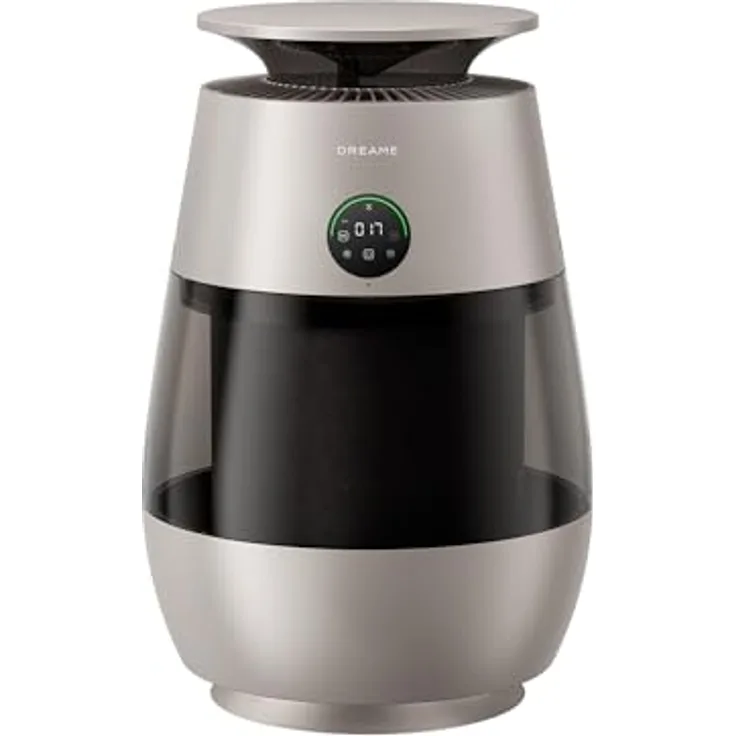 DREAME Haustier-Luftreiniger AP10, 360°-Luft-Unterdruck-Rückführungssystem mit fünfstufiger Reinigung, transparenter Behälter, LED-Beleuchtung und App-Steuerung