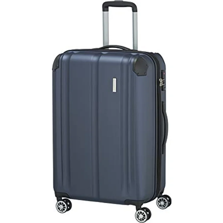 travelite 4-Rad Koffer M mit TSA Schloss + Dehnfalte, Gepäck Serie CITY: Robuster Hartschalen Trolley mit kratzfester Oberfläche, 68 cm, 78 Liter (erweiterbar auf 86 L) – Bild 2