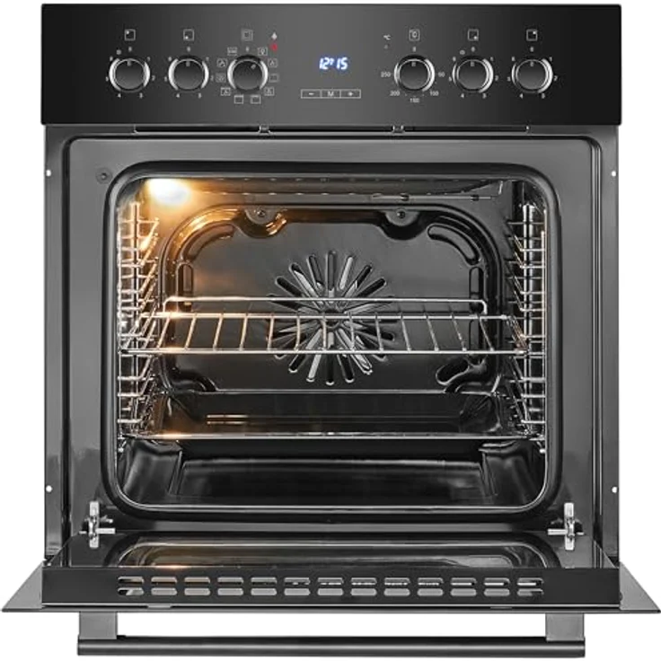 Bomann® EHBC 7938, Herd-Kochfeld-Kombination 60cm mit Grill und Heißluft, Energieklasse A, 9 Funktionen, 57L Backofen, Glaskeramik-Kochfeld – Bild 1