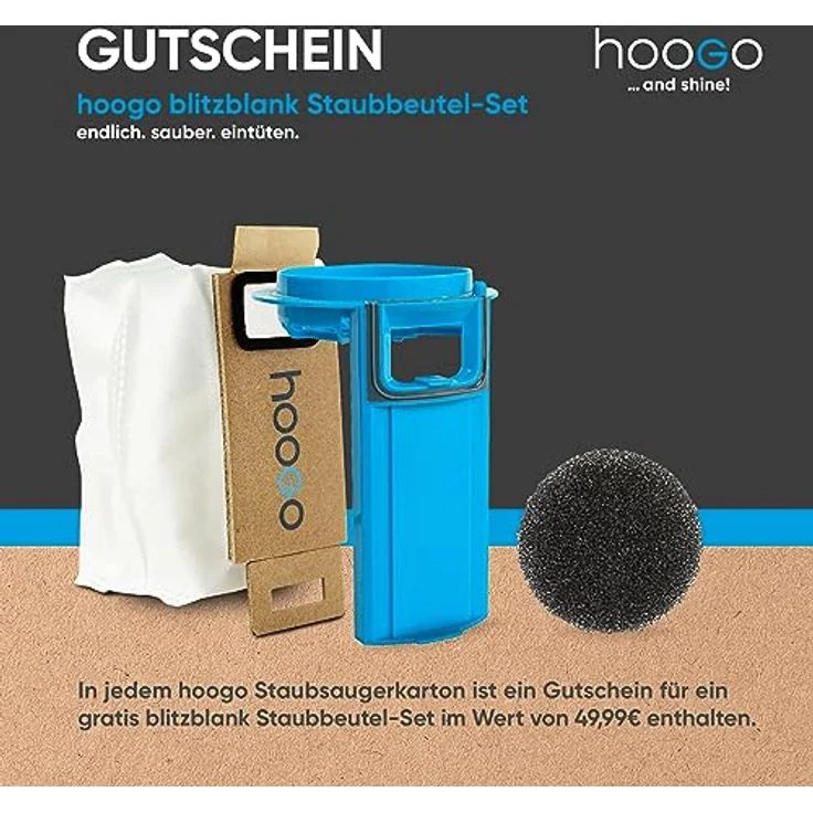hoogo Akku-Staubsauger S5+ 3in1 | beutellos kabellos | Laufzeit bis zu 75 Min. | Handstaubsauger | Powersauger mit Beuteloption | LED Beleuchtung… – Bild 4