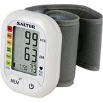 Salter BPW-9101-EU Automatische Digitales Handgelenk-Blutdruckmessgerät - Speicher für 60 Messungen, Erkennung Enregelmäßigen Herzschlags Und Pulsfrequenz, Enthält Handgelenkmanschette 13,5-21,5cm
