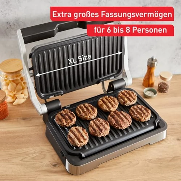 Tefal Kontaktgrill OptiGrill 4in1 XL GC784D, 2200 W, intelligentes 4in1 Grillgerät, angewinkelte Platten, inkl. Rezeptbuch - Preisvergleich – Bild 6
