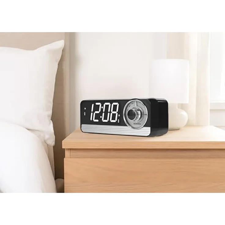 Silva TR 1970 D, Radiowecker mit FM-Radio, Snooze-Funktion und klarem LED-Display, schwarz – Bild 3