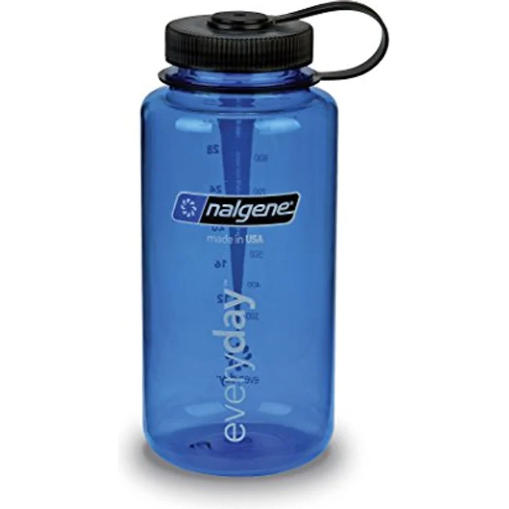 Nalgene Uni Wide Mouth 1L Trinkflasche, Grau, 1 – Bild 2