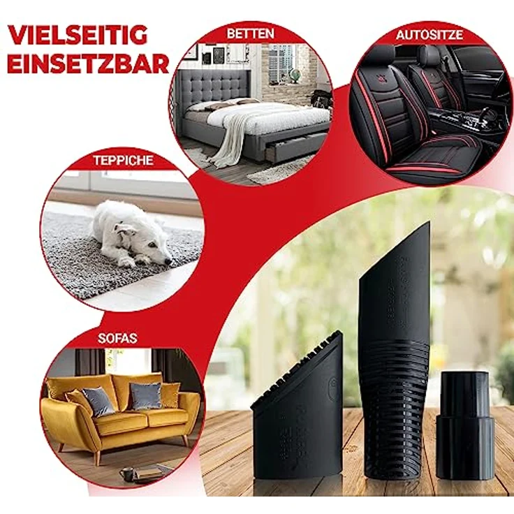 FUREATER FUR-EEL® HOME BASIC, Staubsauger-Zubehör zur schnellen Entfernung von Tierhaaren, passend für 90% aller Staubsauger – Bild 2