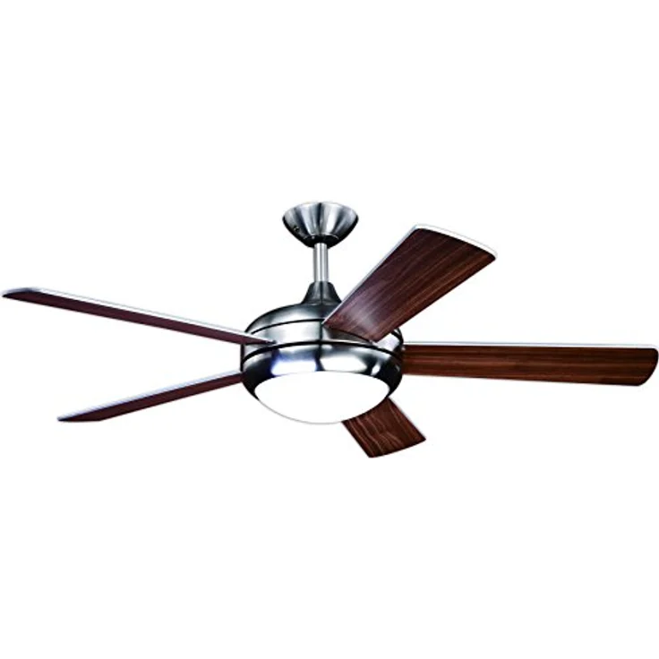 AireRyder Deckenventilator Ursa mit Beleuchtung und Fernbedienung, Gehäuse Satin Nickel, Flügelfarbe Silber-Walnuss, 132 cm – Bild 3